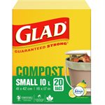 GLAD COMPOSTABLE BAGS SMALL 20EA