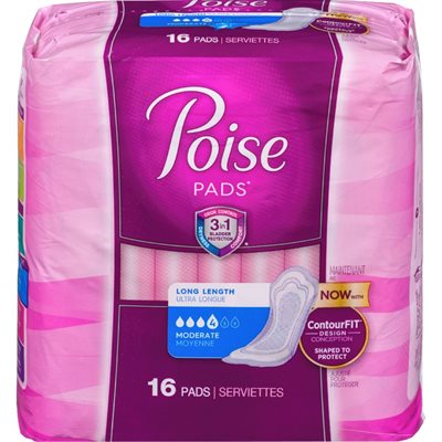 POISE PAD MOD XC REG 295568 16EA