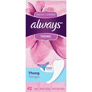 ALWAYS LINER BREATHABLE THONG 42EA