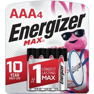 ENERGIZER MAX AAA4 TRAY 4EA