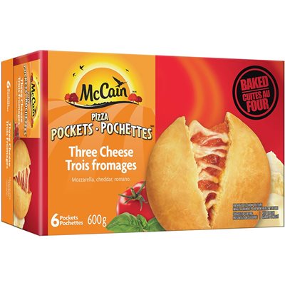 MCCAIN PIZZA PCKT 3 CHEESE LRG 600G