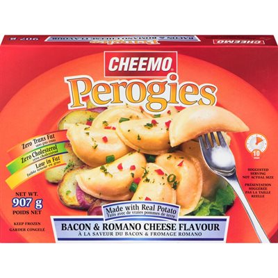 CHEEMO PEROGIES POT, BACON, &C 907G