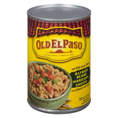 O E P BEANS REFRIED W / CHILI 398ML