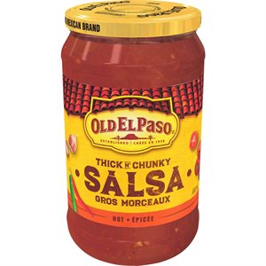 O E P SALSA HOT THICK CHUNKY 650ML