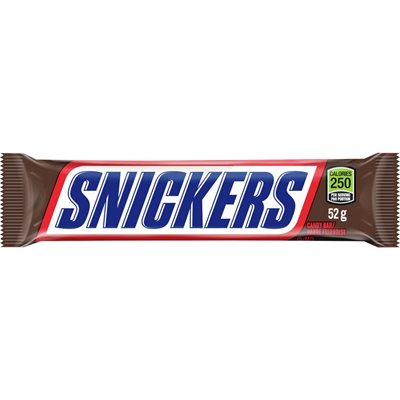 SNICKERS CHOC BAR SINGLES 52G