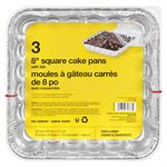 NN 3PC SQUARE CAKE PANS W LID 3.000EA