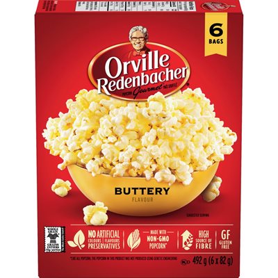 ORVILLE POPCORN PUB BUTTERY 6x82G