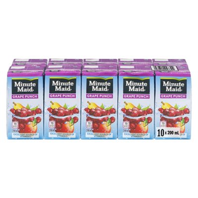 MINUTE MAID GRAPE PUNCH 10x200ML