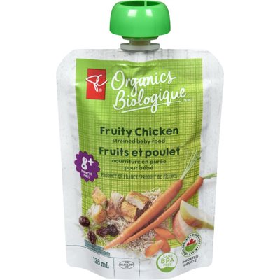 PCO BABY FOOD FRUITY CHC 8+MT 128ML