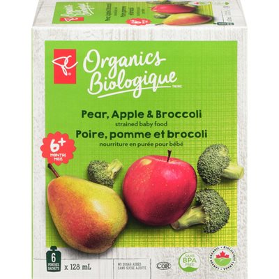 PCO PEAR APPLE BROC POUCH 128ML