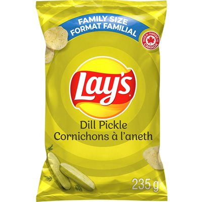 LAYS DILL PICKLE CHIPS 235G