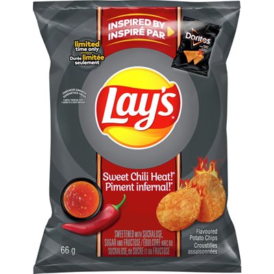 LAY'S SWT CHILI HEAT CHIPS 66G