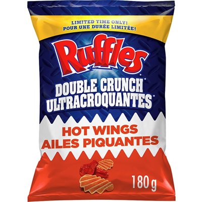 RUFFLES DBL CR HOT WINGS 180G