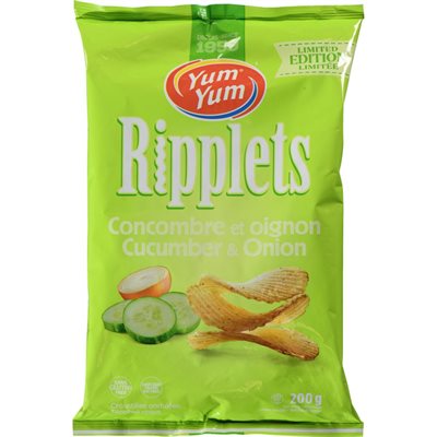 YUM YUM RIPPLETS CHIPS CCBR ON 200G