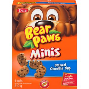 DARE BEAR PAWS MINI CHOC CHIP 210.000G