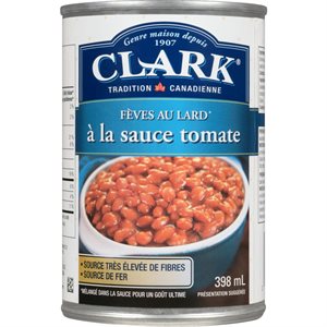 CLARK BEANS W / PORK IN TOMATO S 398.000ML