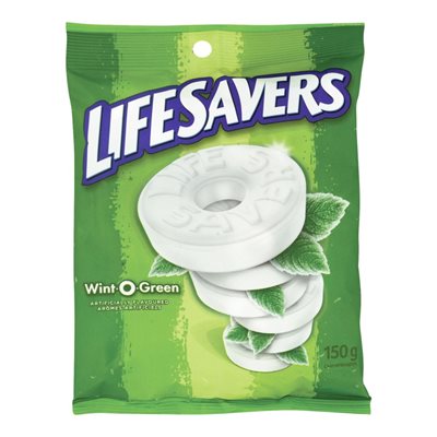 LIFESAVERS CANDY WINTOGREEN 150G