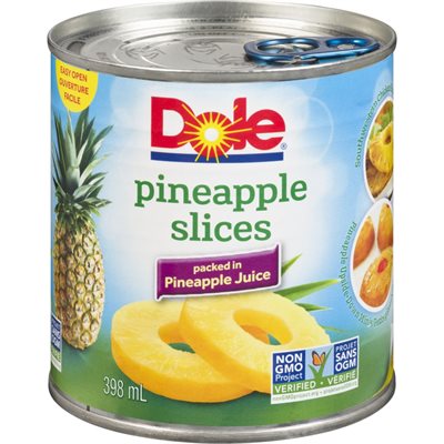 DOLE PINEAPPLE SLICES IN JUICE 398.000ML