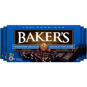 BAKERS CHOC UNSWEETENED 225.000G