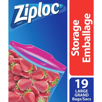 ZIPLOC FD STORAGE BAG LARGE 19EA