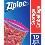 ZIPLOC FD STORAGE BAG LARGE 19EA