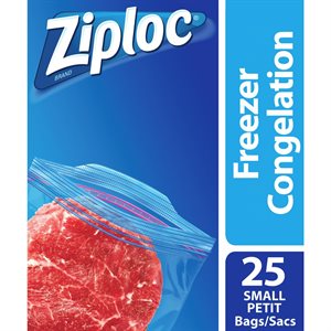 ZIPLOC FREEZER BAG SMALL 25EA