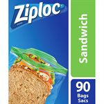 ZIPLOC BAGS SANDWICH 90EA