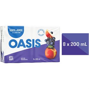 OASIS JUICE APPLE GRAPE 8x200ML