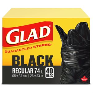 GLAD EASY TIE GARBAGE BAGS REG 40EA