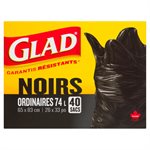 GLAD EASY TIE GARBAGE BAGS REG 40EA