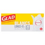 GLAD WHITE TALL ET UNSCENTED 30EA