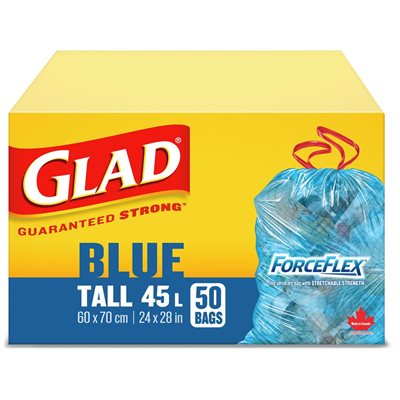 GLAD BLUE TALL FORCEFLEX 50EA