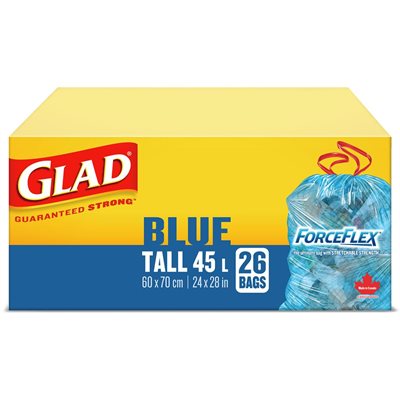 GLAD BLUE TALL FORCEFLEX 26EA