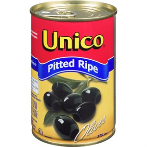 UNICO OLIVES BLACK PITTED RIPE 375.000ML