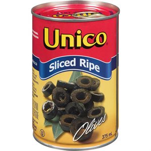 UNICO OLIVES SLICED RIPE BLACK 375.000ML