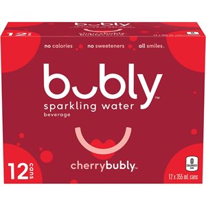 BUBLY SPARKLING WATER CHERRY 355ML