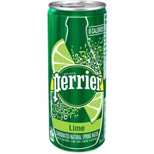 PERRIER SLIM CANS LIME 10x250ML