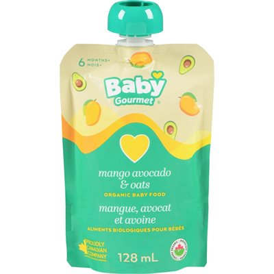 BABY GOURMET AVOCADO AND OATS 128ML