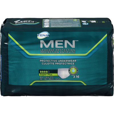 TENA MEN UW MED / LARGE 16EA